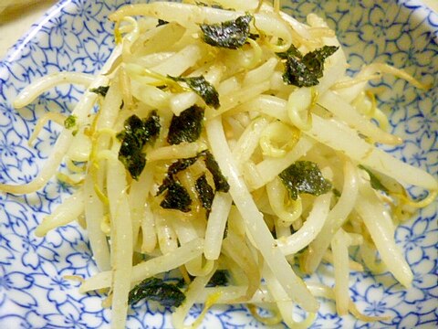 簡単♪おつまみ♪焼き海苔がアクセントのもやしナムル